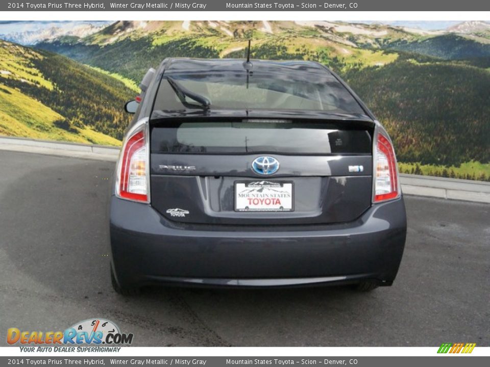 2014 Toyota Prius Three Hybrid Winter Gray Metallic / Misty Gray Photo #4