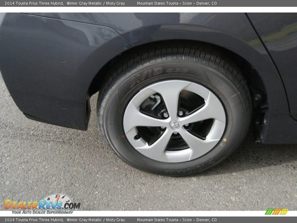 2014 Toyota Prius Three Hybrid Winter Gray Metallic / Misty Gray Photo #9