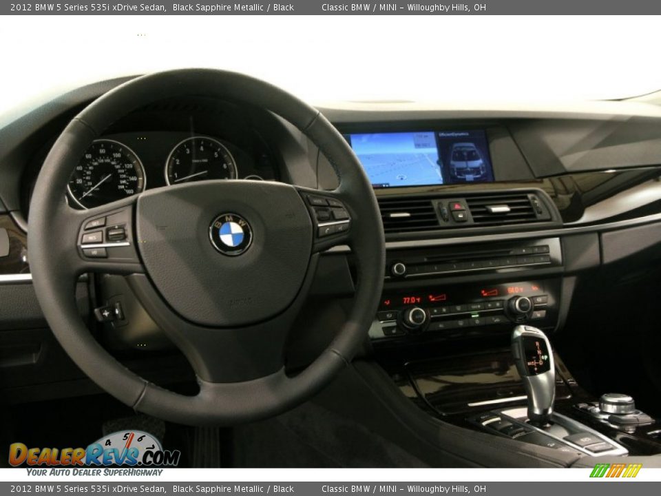 2012 BMW 5 Series 535i xDrive Sedan Black Sapphire Metallic / Black Photo #10