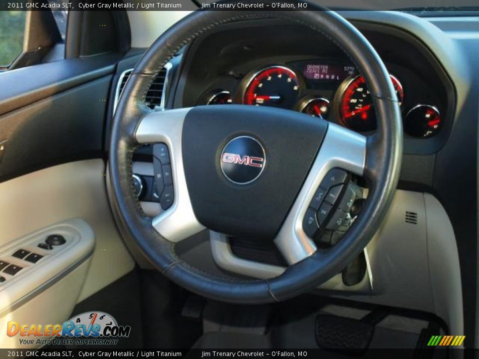 2011 GMC Acadia SLT Cyber Gray Metallic / Light Titanium Photo #10