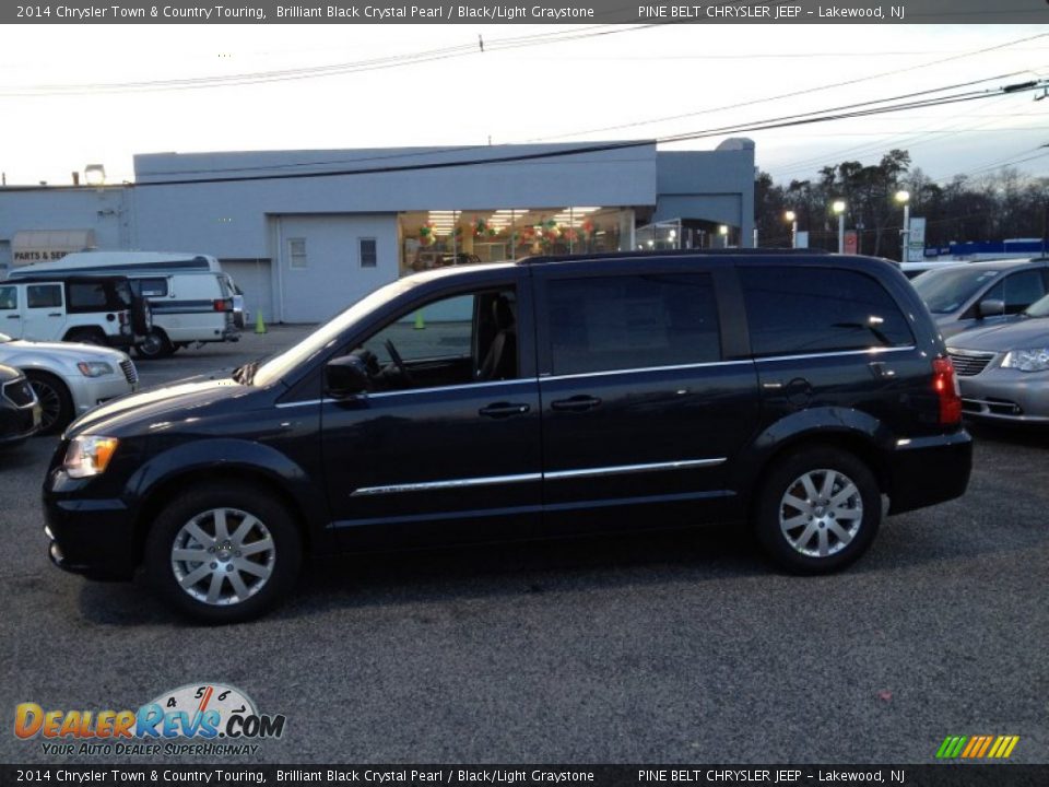 2014 Chrysler Town & Country Touring Brilliant Black Crystal Pearl / Black/Light Graystone Photo #3