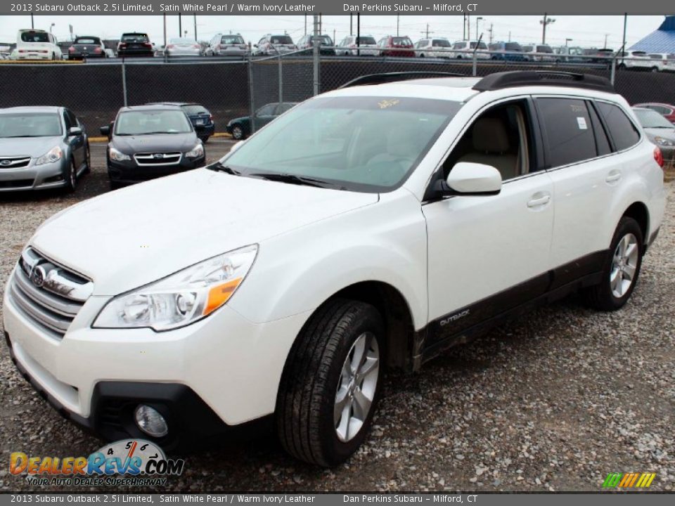 2013 Subaru Outback 2.5i Limited Satin White Pearl / Warm Ivory Leather Photo #3