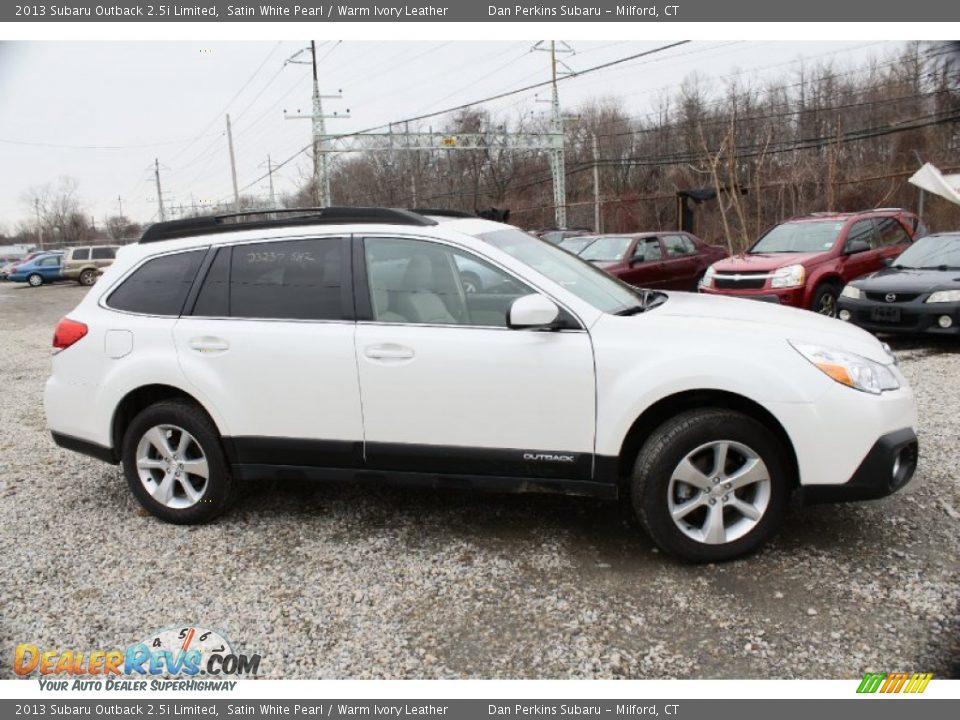 2013 Subaru Outback 2.5i Limited Satin White Pearl / Warm Ivory Leather Photo #4