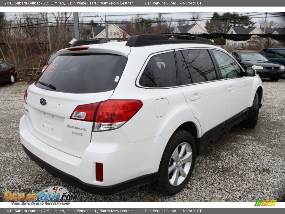 2013 Subaru Outback 2.5i Limited Satin White Pearl / Warm Ivory Leather Photo #6