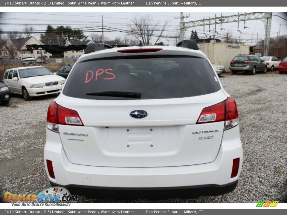 2013 Subaru Outback 2.5i Limited Satin White Pearl / Warm Ivory Leather Photo #7