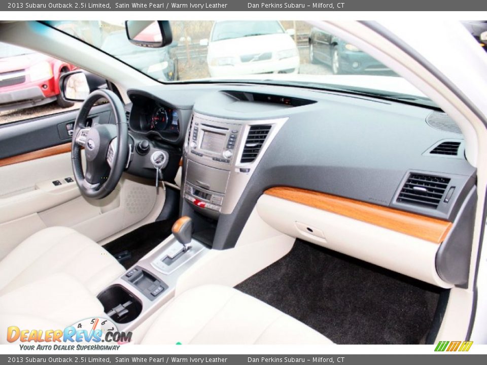 2013 Subaru Outback 2.5i Limited Satin White Pearl / Warm Ivory Leather Photo #9