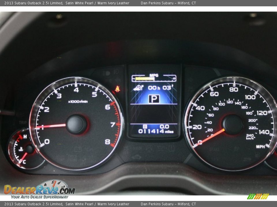 2013 Subaru Outback 2.5i Limited Satin White Pearl / Warm Ivory Leather Photo #14