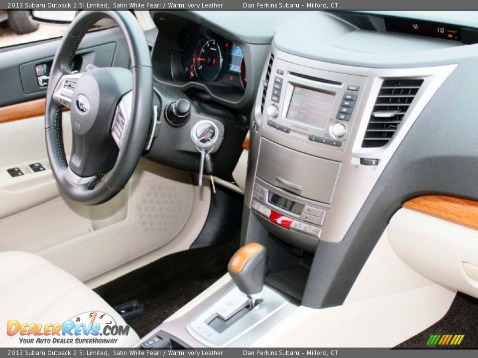 2013 Subaru Outback 2.5i Limited Satin White Pearl / Warm Ivory Leather Photo #16