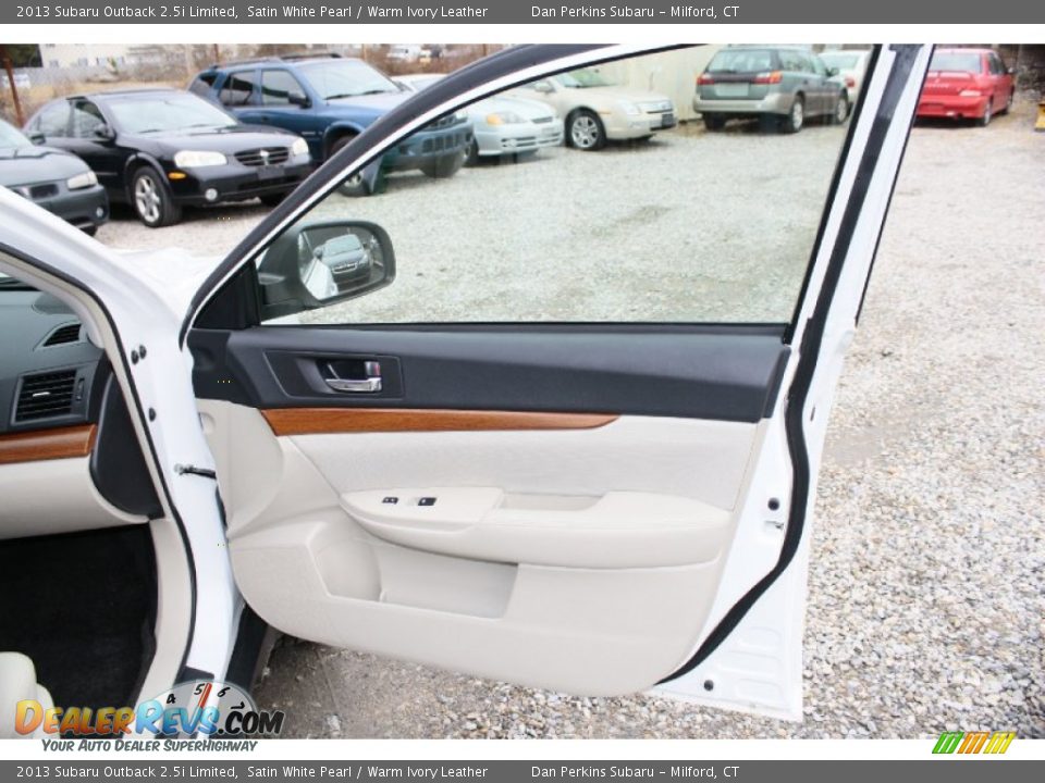 2013 Subaru Outback 2.5i Limited Satin White Pearl / Warm Ivory Leather Photo #18