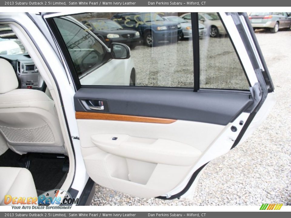 2013 Subaru Outback 2.5i Limited Satin White Pearl / Warm Ivory Leather Photo #19