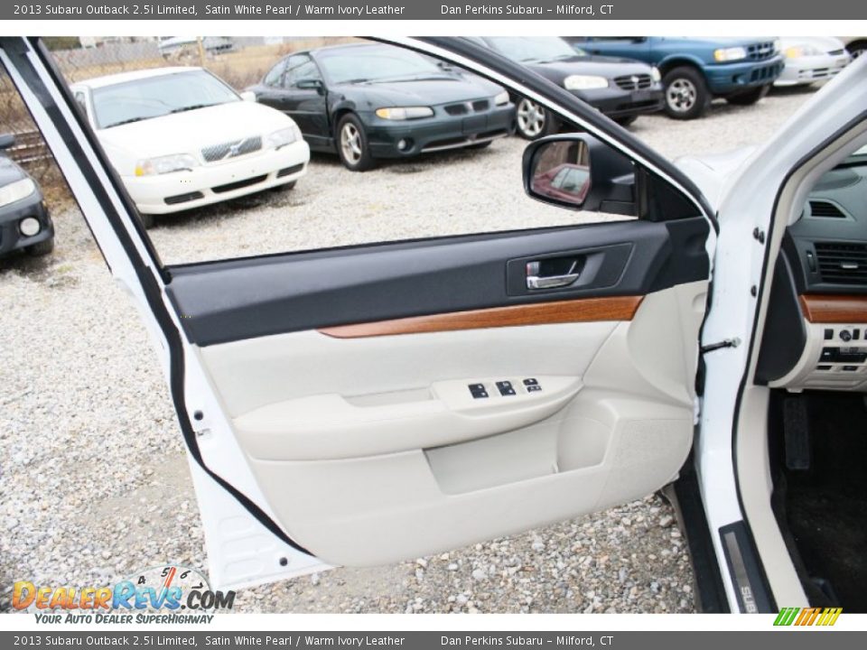 2013 Subaru Outback 2.5i Limited Satin White Pearl / Warm Ivory Leather Photo #20