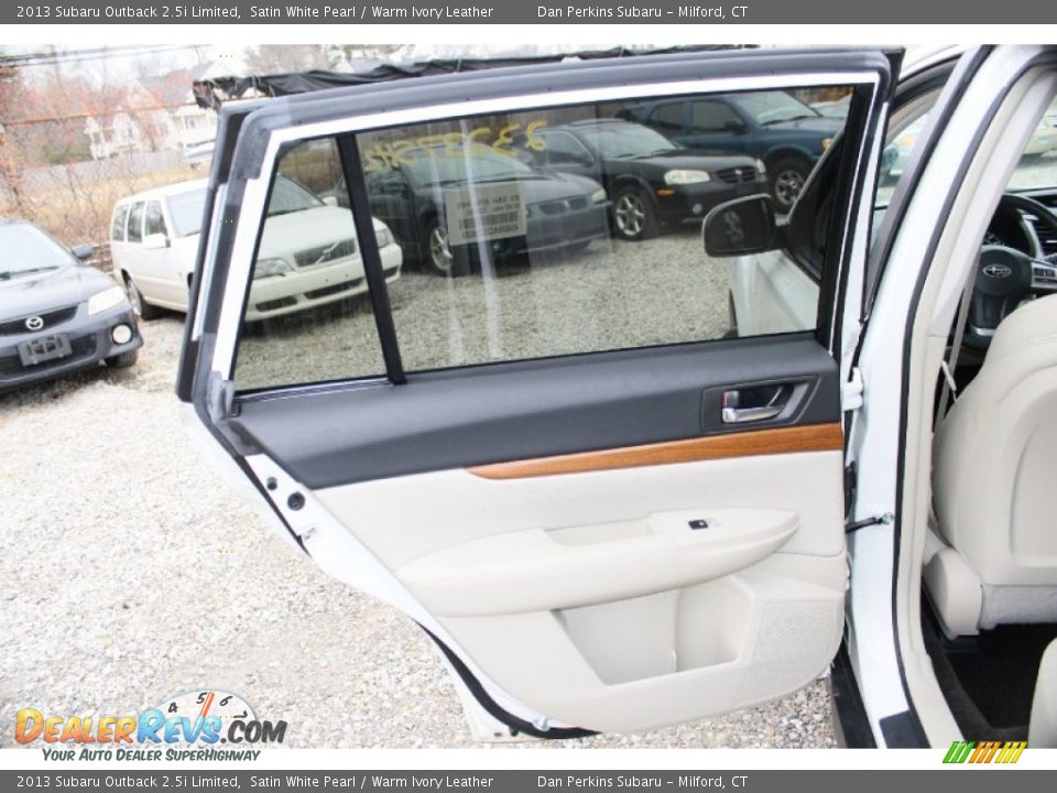 2013 Subaru Outback 2.5i Limited Satin White Pearl / Warm Ivory Leather Photo #21