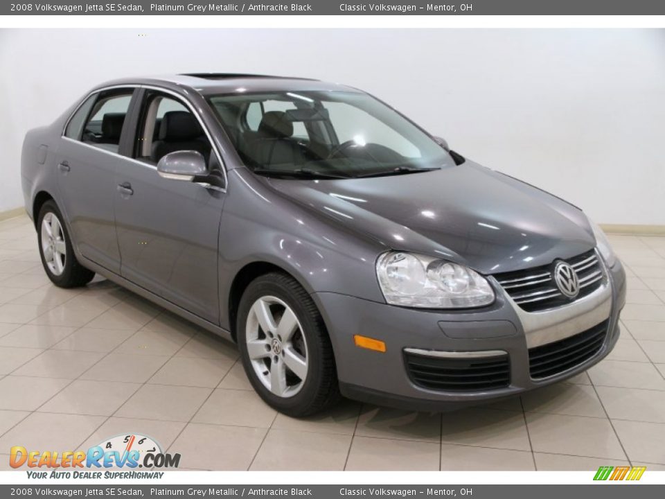 2008 Volkswagen Jetta SE Sedan Platinum Grey Metallic / Anthracite Black Photo #1