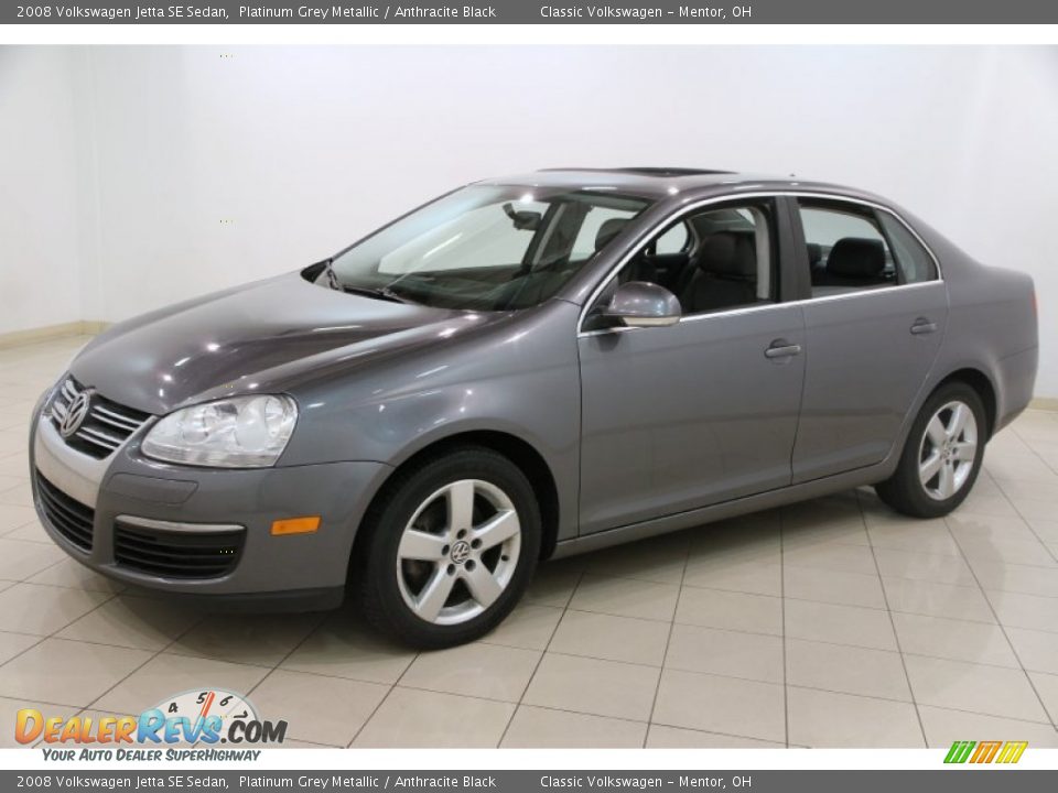 2008 Volkswagen Jetta SE Sedan Platinum Grey Metallic / Anthracite Black Photo #3