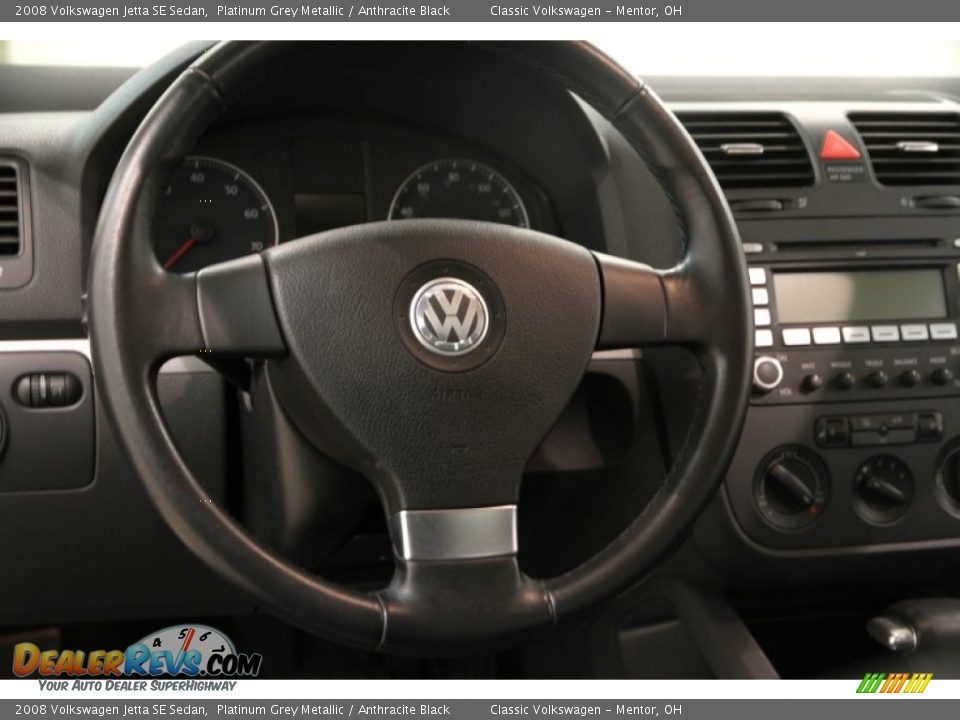 2008 Volkswagen Jetta SE Sedan Platinum Grey Metallic / Anthracite Black Photo #6