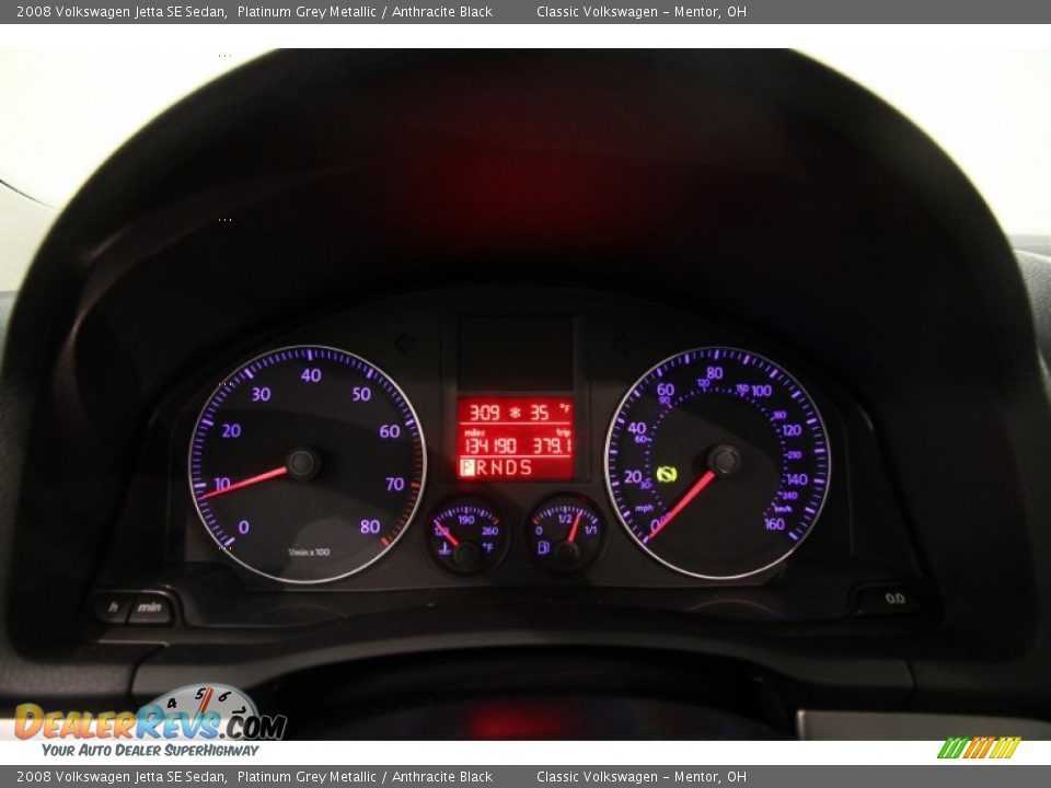 2008 Volkswagen Jetta SE Sedan Platinum Grey Metallic / Anthracite Black Photo #7