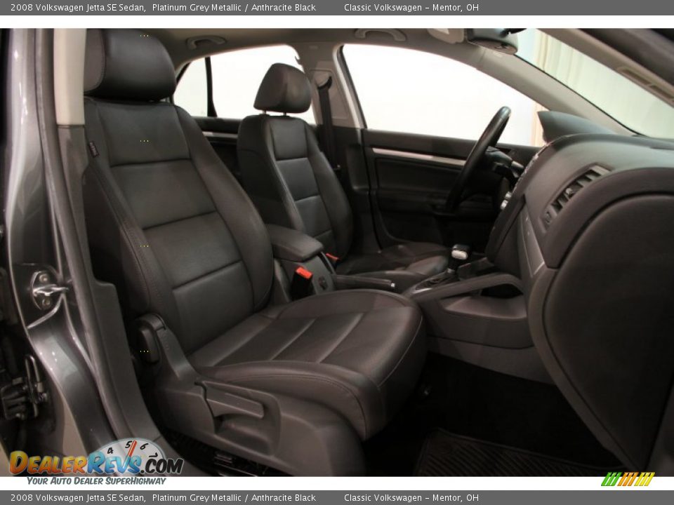 2008 Volkswagen Jetta SE Sedan Platinum Grey Metallic / Anthracite Black Photo #11
