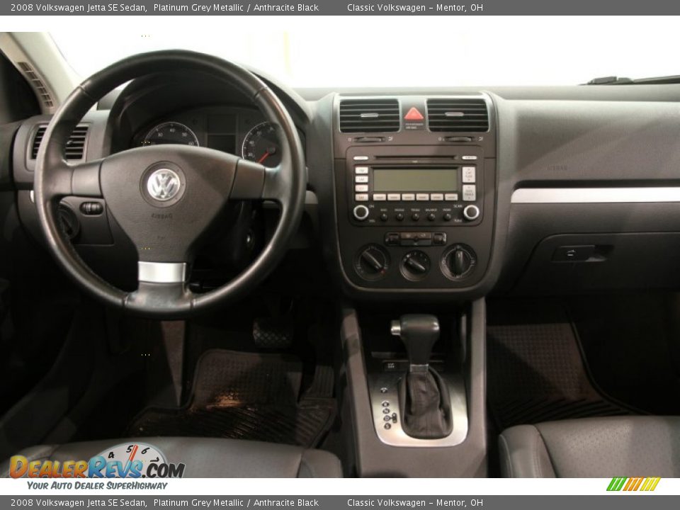 2008 Volkswagen Jetta SE Sedan Platinum Grey Metallic / Anthracite Black Photo #15