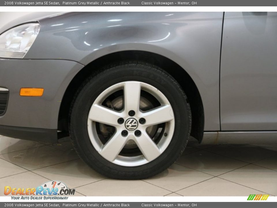 2008 Volkswagen Jetta SE Sedan Platinum Grey Metallic / Anthracite Black Photo #18