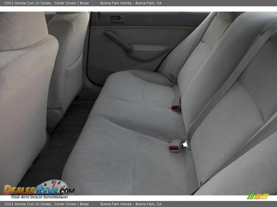 2001 Honda Civic LX Sedan Clover Green / Beige Photo #4