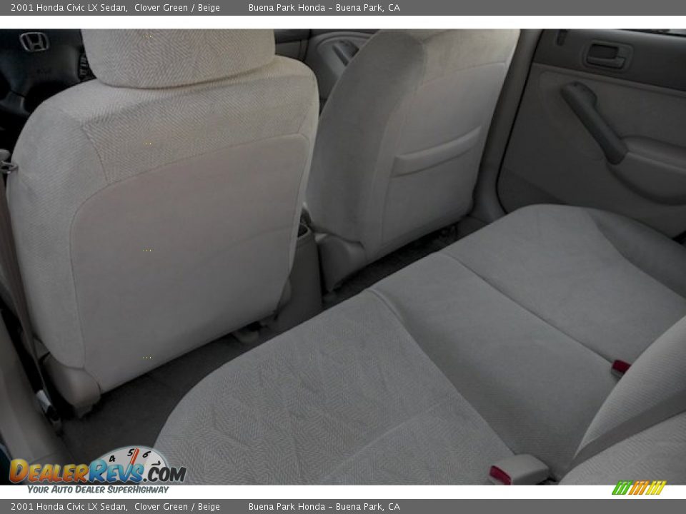 2001 Honda Civic LX Sedan Clover Green / Beige Photo #14