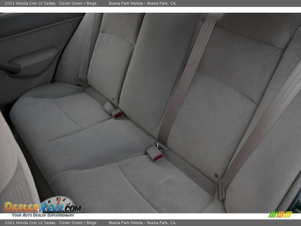 2001 Honda Civic LX Sedan Clover Green / Beige Photo #15