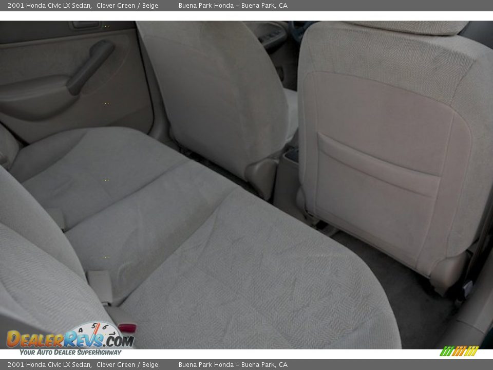 2001 Honda Civic LX Sedan Clover Green / Beige Photo #17