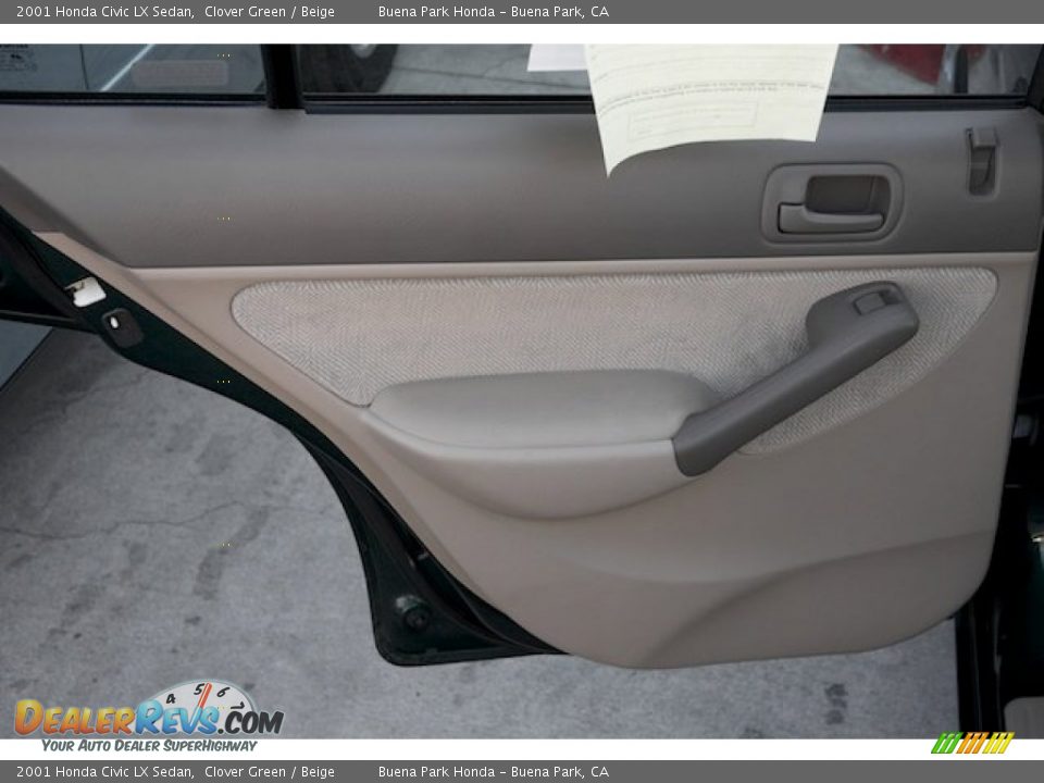 Door Panel of 2001 Honda Civic LX Sedan Photo #24