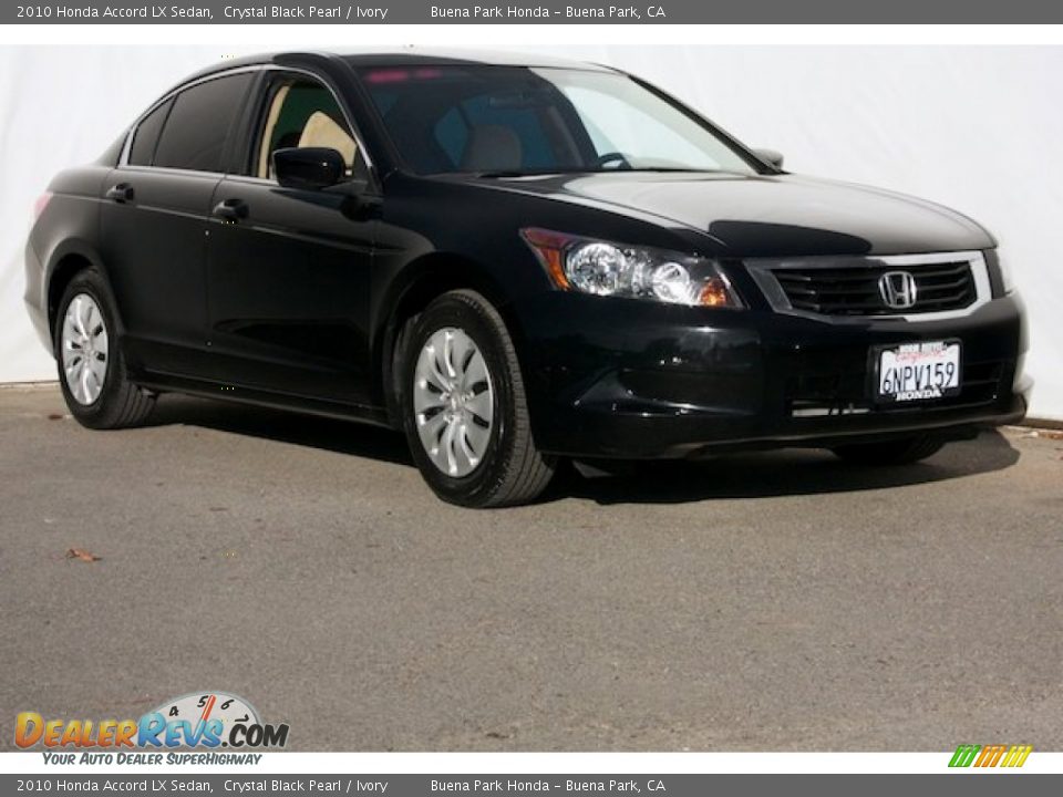 2010 Honda Accord LX Sedan Crystal Black Pearl / Ivory Photo #1