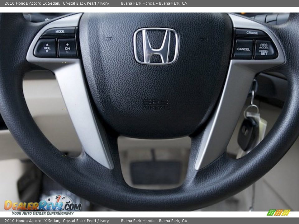 2010 Honda Accord LX Sedan Crystal Black Pearl / Ivory Photo #6