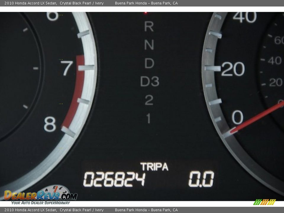 2010 Honda Accord LX Sedan Crystal Black Pearl / Ivory Photo #7