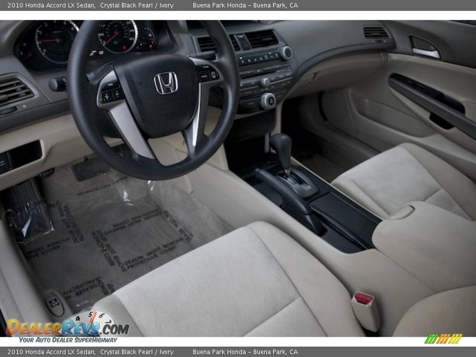 2010 Honda Accord LX Sedan Crystal Black Pearl / Ivory Photo #12
