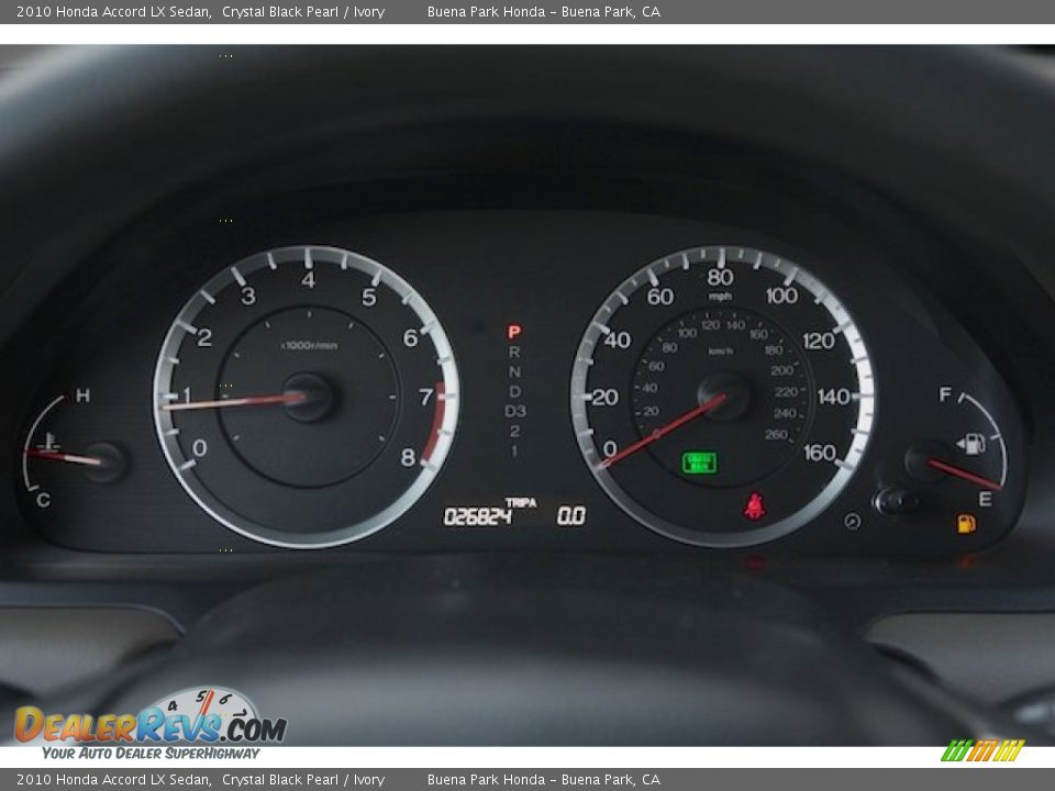2010 Honda Accord LX Sedan Crystal Black Pearl / Ivory Photo #22