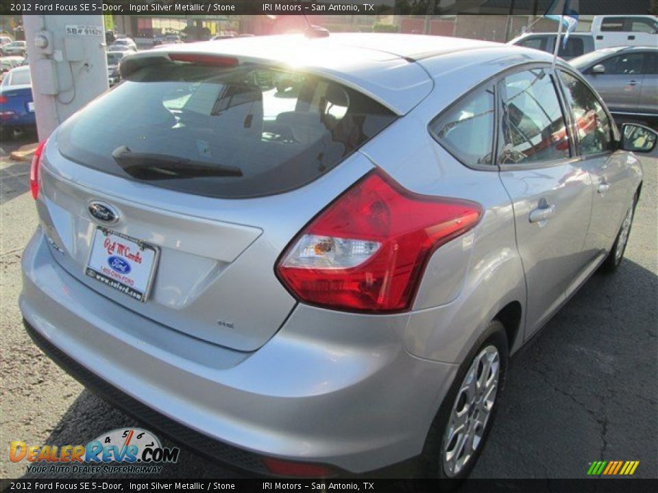 2012 Ford Focus SE 5-Door Ingot Silver Metallic / Stone Photo #8