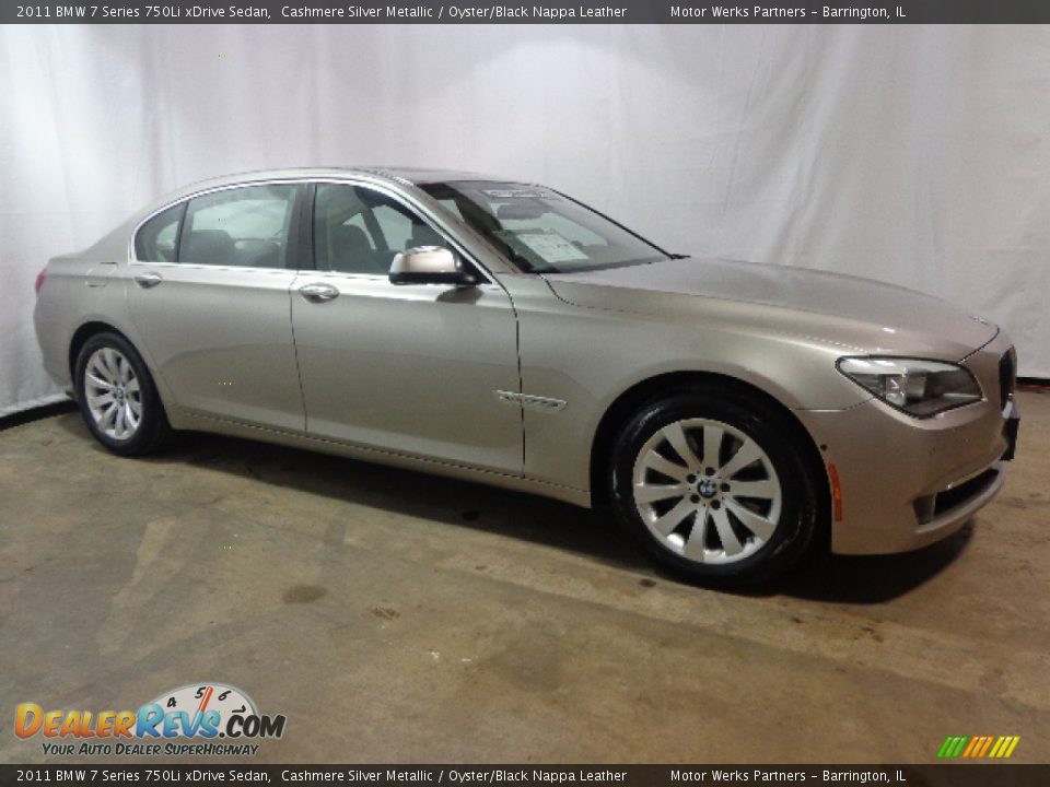 2011 BMW 7 Series 750Li xDrive Sedan Cashmere Silver Metallic / Oyster/Black Nappa Leather Photo #2