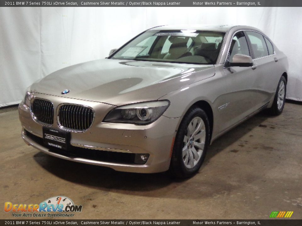 2011 BMW 7 Series 750Li xDrive Sedan Cashmere Silver Metallic / Oyster/Black Nappa Leather Photo #5