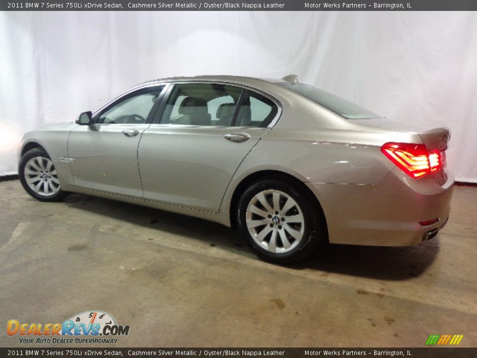2011 BMW 7 Series 750Li xDrive Sedan Cashmere Silver Metallic / Oyster/Black Nappa Leather Photo #6