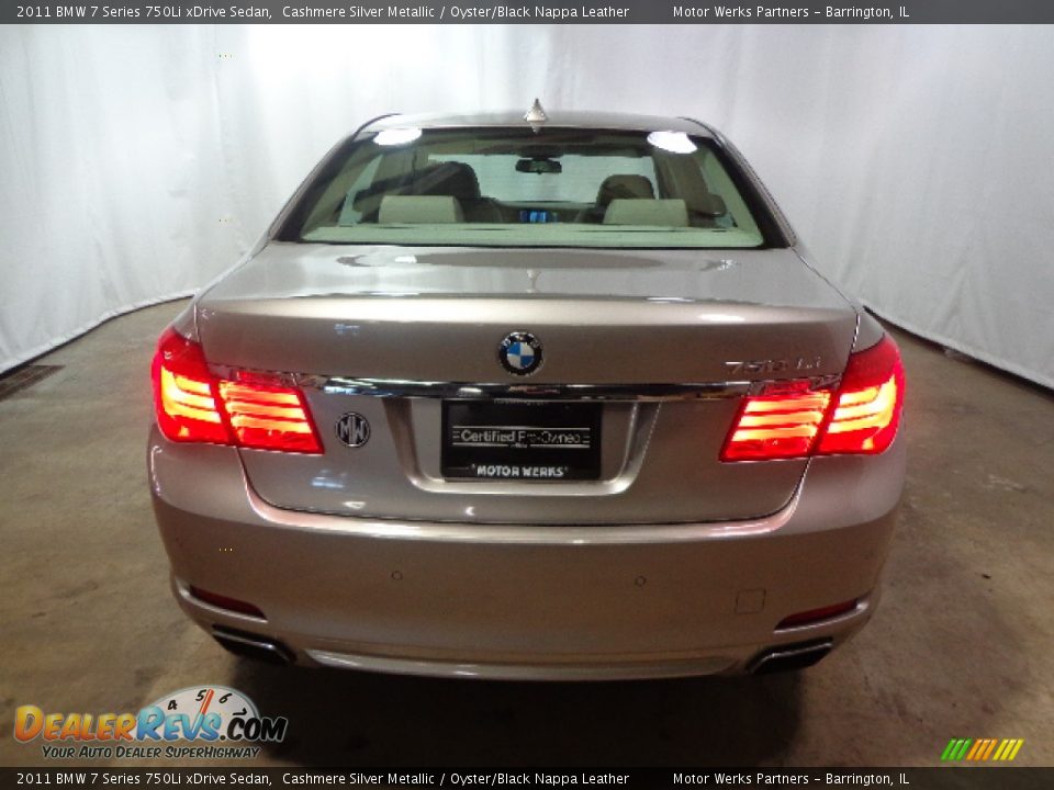 2011 BMW 7 Series 750Li xDrive Sedan Cashmere Silver Metallic / Oyster/Black Nappa Leather Photo #8