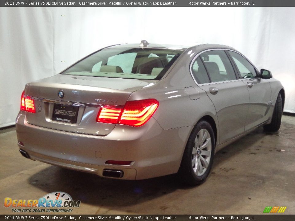 2011 BMW 7 Series 750Li xDrive Sedan Cashmere Silver Metallic / Oyster/Black Nappa Leather Photo #9