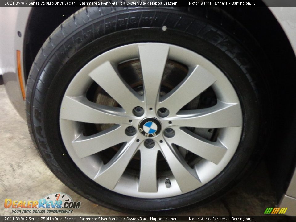 2011 BMW 7 Series 750Li xDrive Sedan Cashmere Silver Metallic / Oyster/Black Nappa Leather Photo #14