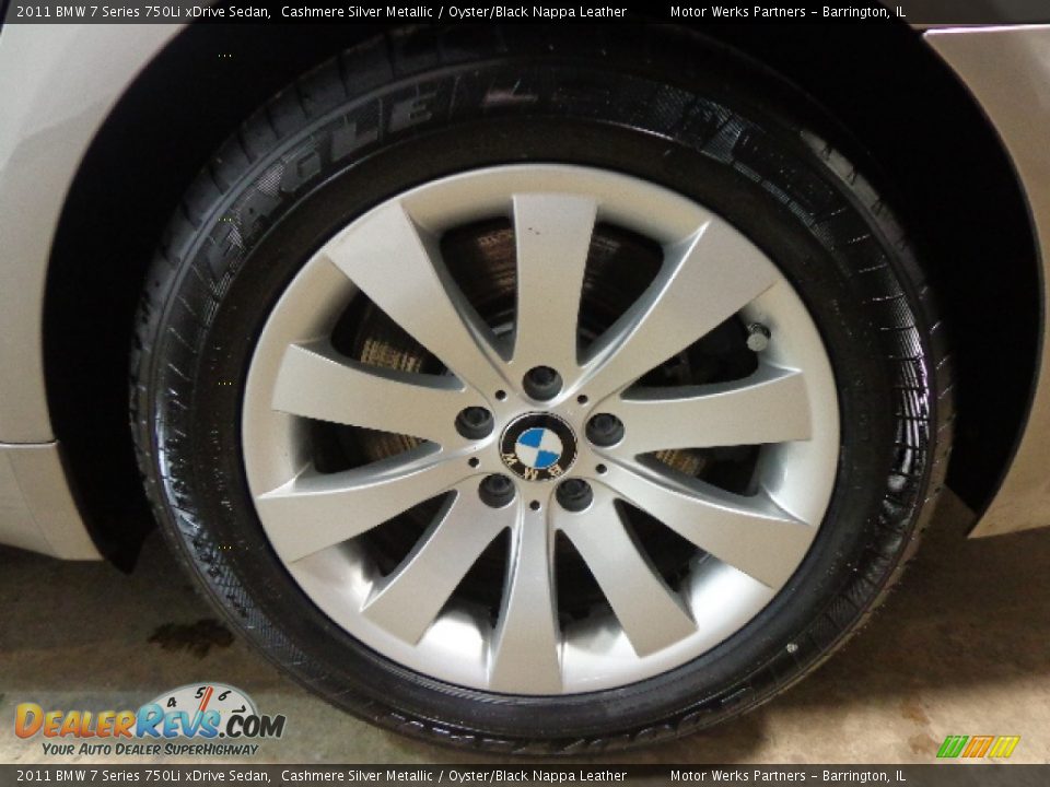 2011 BMW 7 Series 750Li xDrive Sedan Cashmere Silver Metallic / Oyster/Black Nappa Leather Photo #15