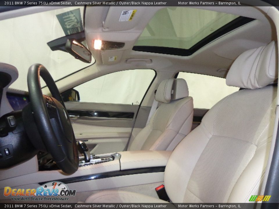 2011 BMW 7 Series 750Li xDrive Sedan Cashmere Silver Metallic / Oyster/Black Nappa Leather Photo #21