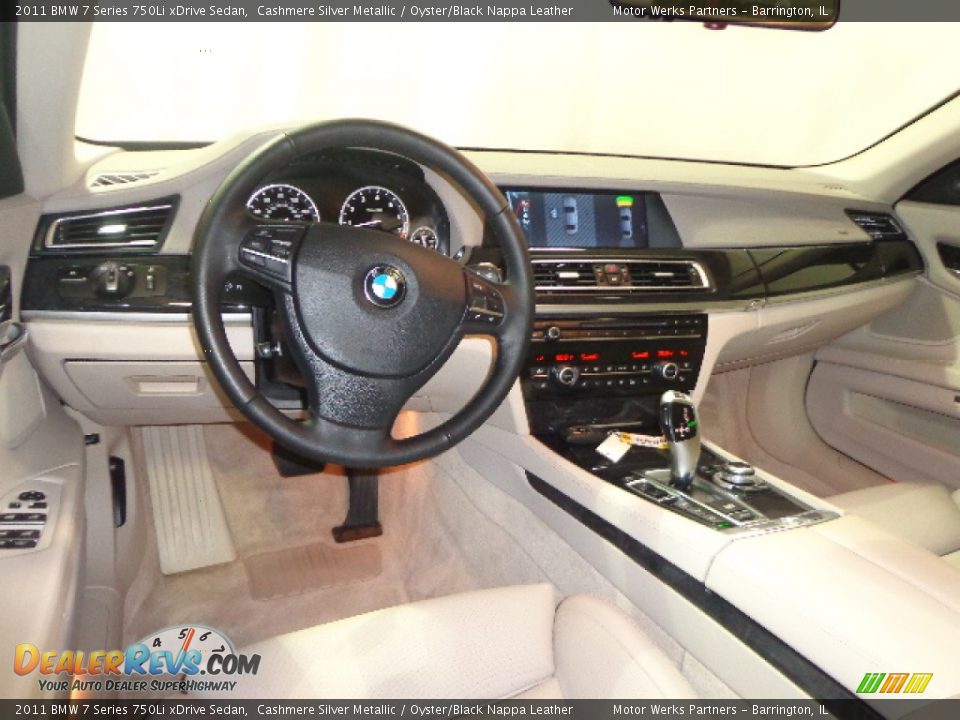 2011 BMW 7 Series 750Li xDrive Sedan Cashmere Silver Metallic / Oyster/Black Nappa Leather Photo #22