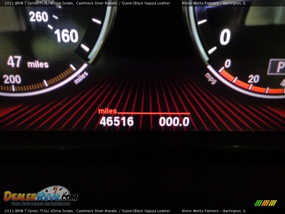 2011 BMW 7 Series 750Li xDrive Sedan Cashmere Silver Metallic / Oyster/Black Nappa Leather Photo #24