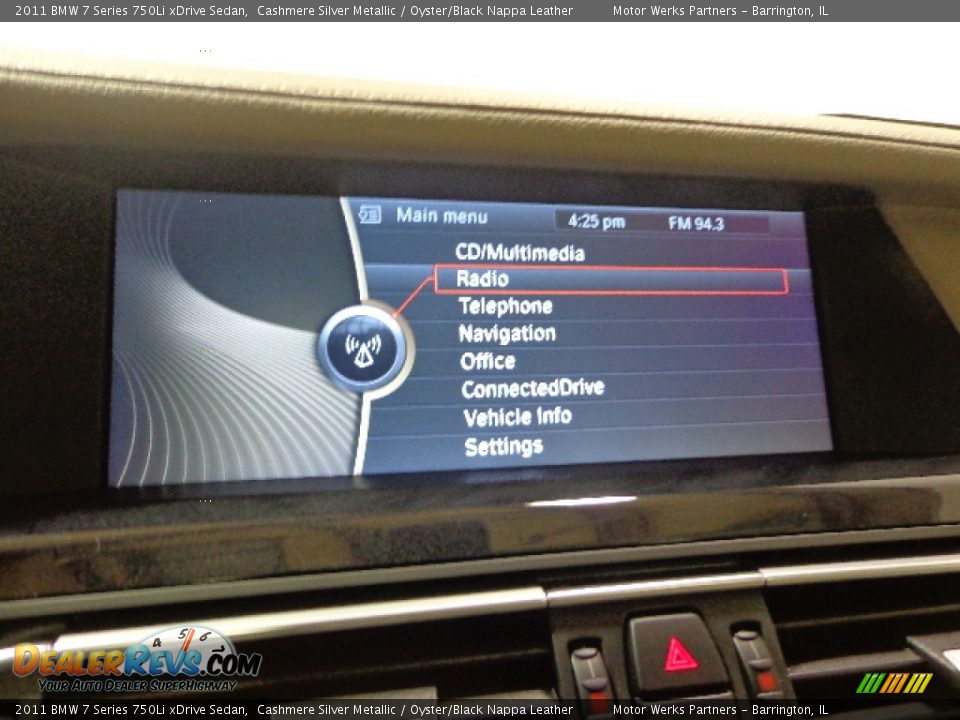 2011 BMW 7 Series 750Li xDrive Sedan Cashmere Silver Metallic / Oyster/Black Nappa Leather Photo #25