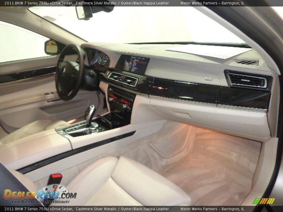 2011 BMW 7 Series 750Li xDrive Sedan Cashmere Silver Metallic / Oyster/Black Nappa Leather Photo #33