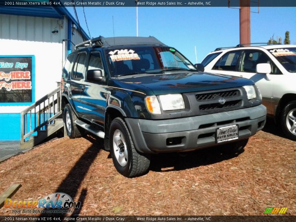 2001 Nissan Xterra XE V6 4x4 Alpine Green Metallic / Dusk Gray Photo #1