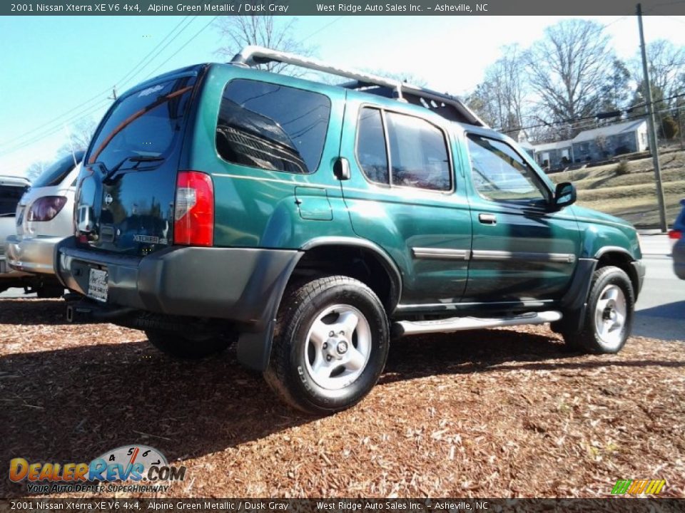 2001 Nissan Xterra XE V6 4x4 Alpine Green Metallic / Dusk Gray Photo #5