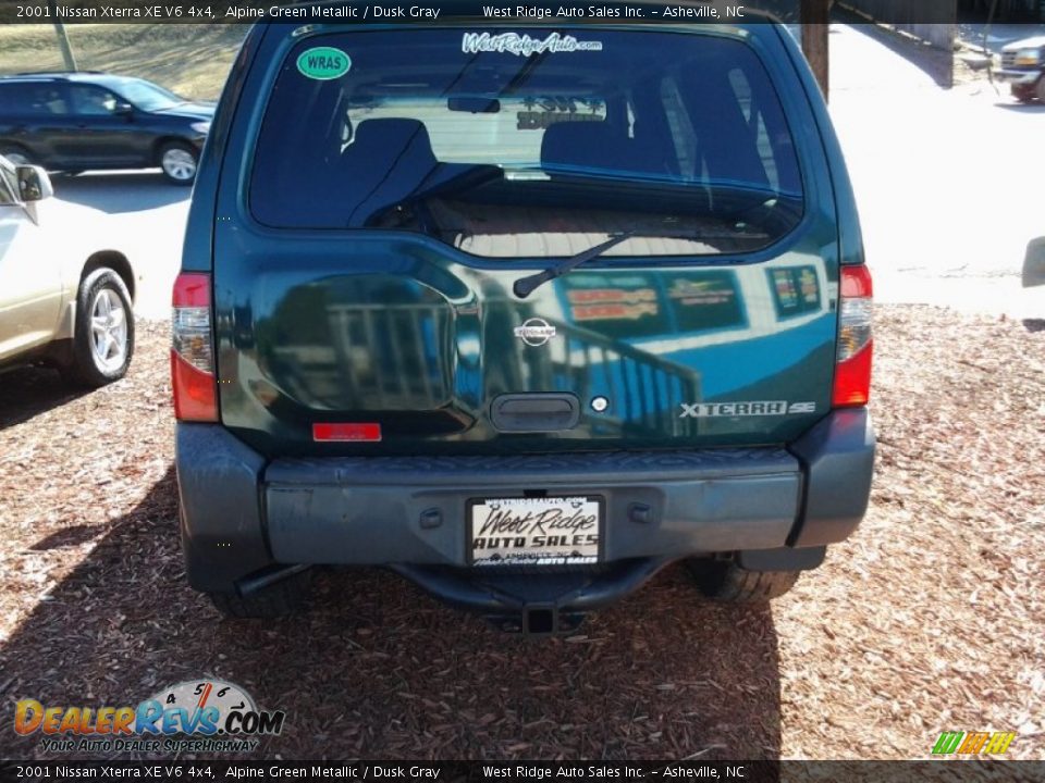2001 Nissan Xterra XE V6 4x4 Alpine Green Metallic / Dusk Gray Photo #7
