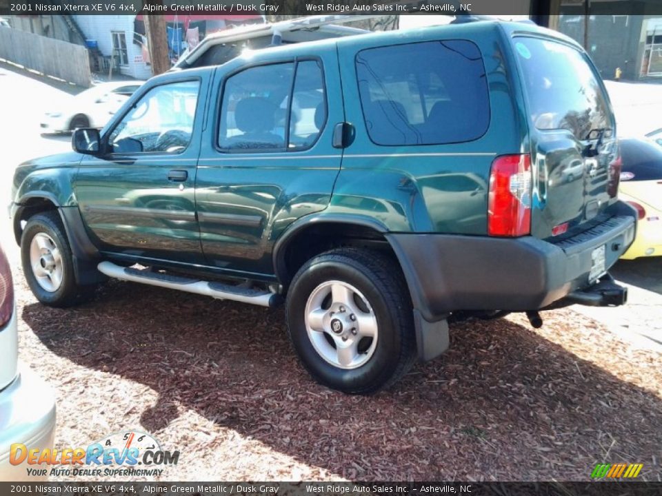 2001 Nissan Xterra XE V6 4x4 Alpine Green Metallic / Dusk Gray Photo #10